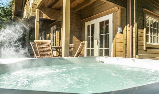 Walk then relax in your private hot tub