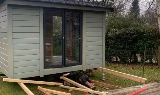 In place and ready for the decking.