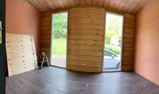 Inside planked and ready for decoration