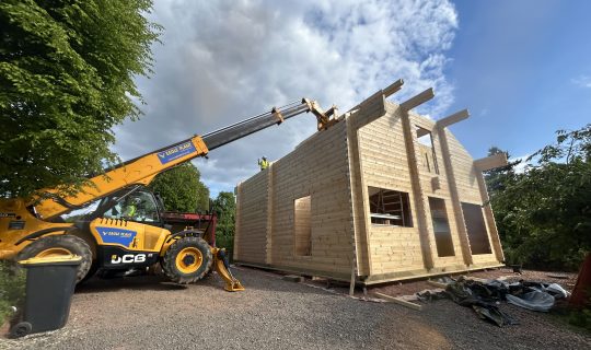 Roof rafters, up they go!